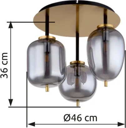 GLOBO 15345-3DMM BLAKCY I Glamour Mennyezeti Lámpa IP20