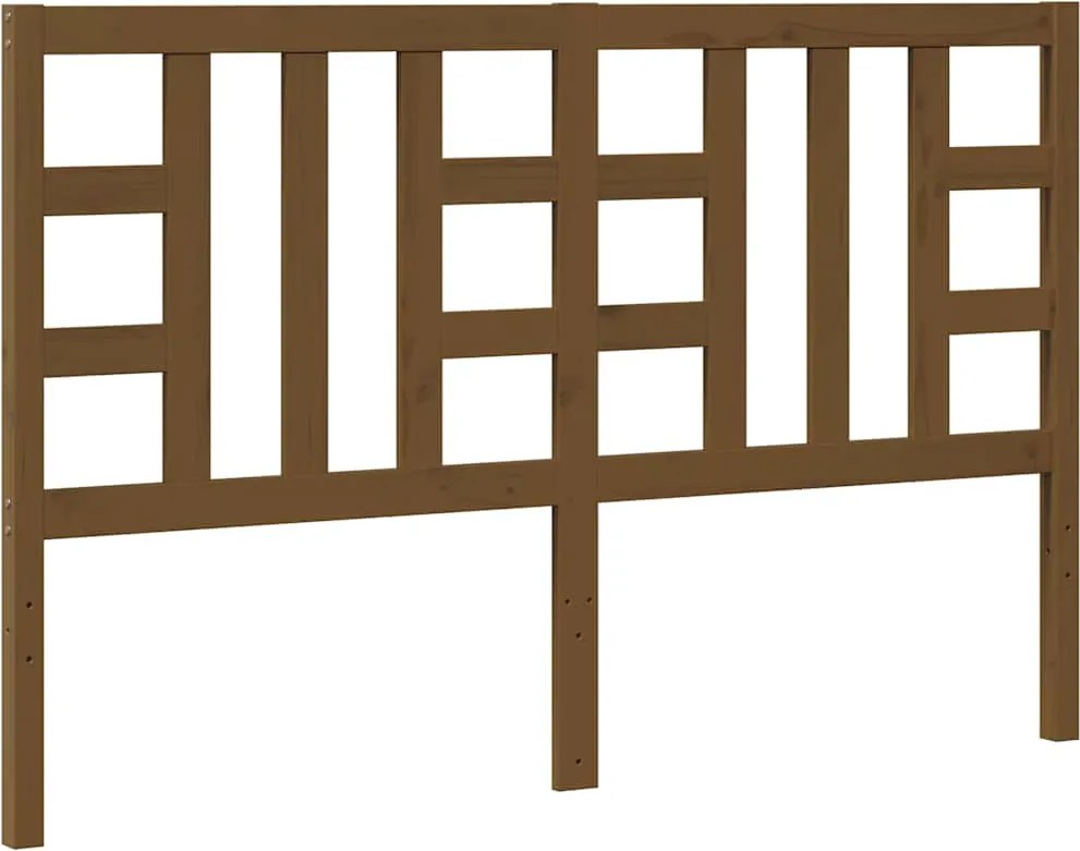 vidaXL mézbarna tömör fenyőfa ágyfejtámla 146 x 4 x 100 cm