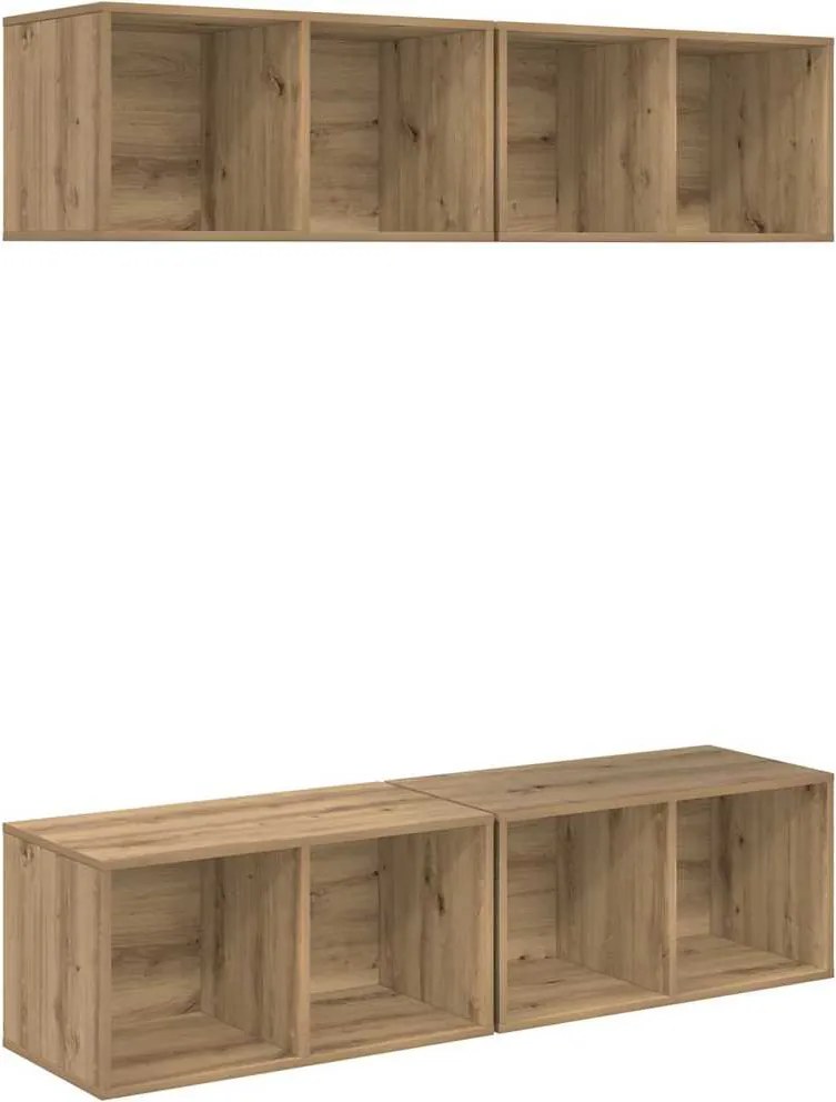 vidaXL TV szekrény garnitúra 4 pcs Artisan tölgy 37 x 37 x 72 cm