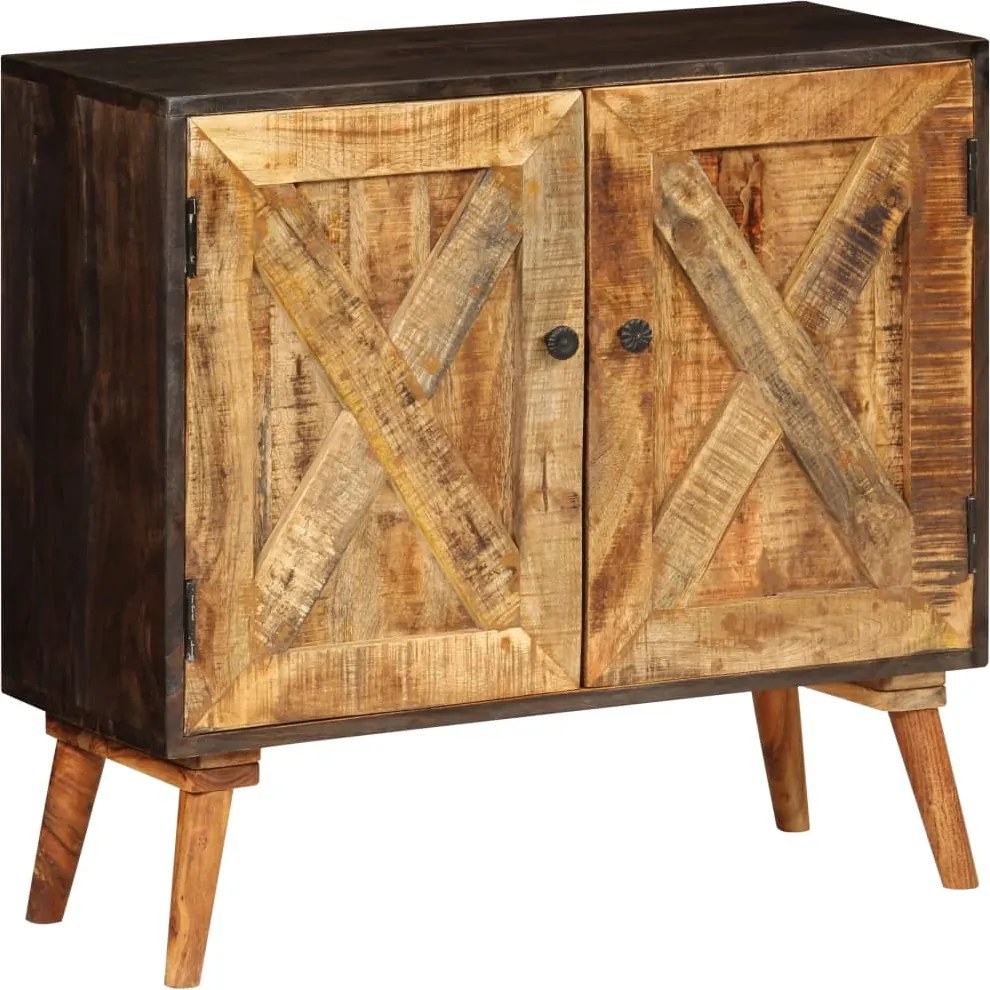 vidaXL tömör mangófa tálalószekrény 85 x 30 x 75 cm