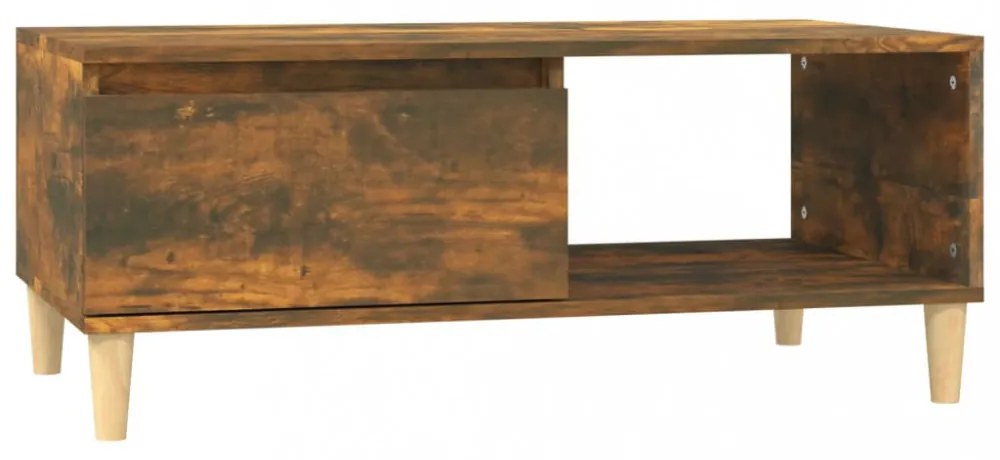 füstös tölgy színű fatermék dohányzóasztal 90x50x36,5 cm