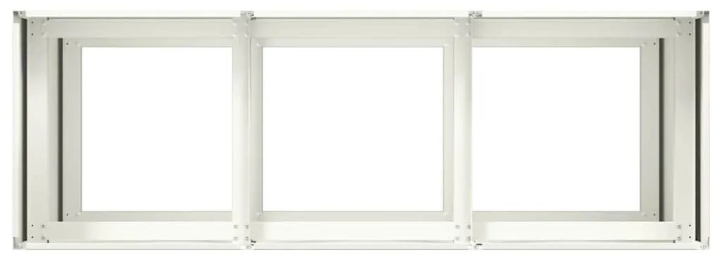 vidaXL ültetvény Fehér 120x40x80 cm Hidegen hengerelt acélból