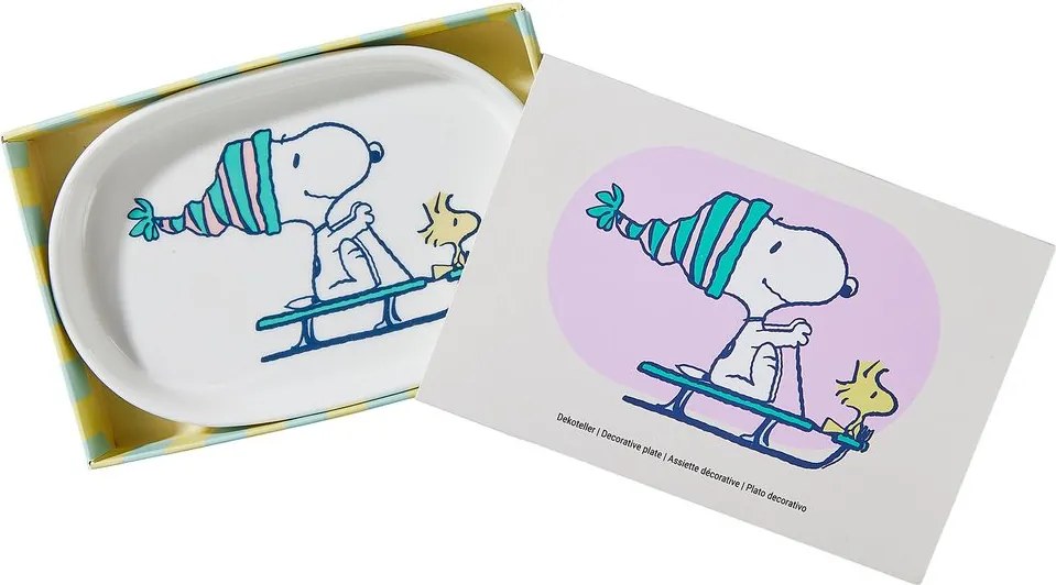 PEANUTS ovális tálka , Snoopy és Woodstock