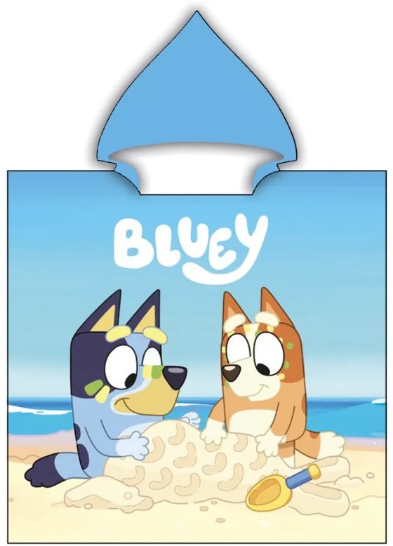 Bluey Sandcastle strand törölköző poncsó 55x110 cm (Fast Dry)