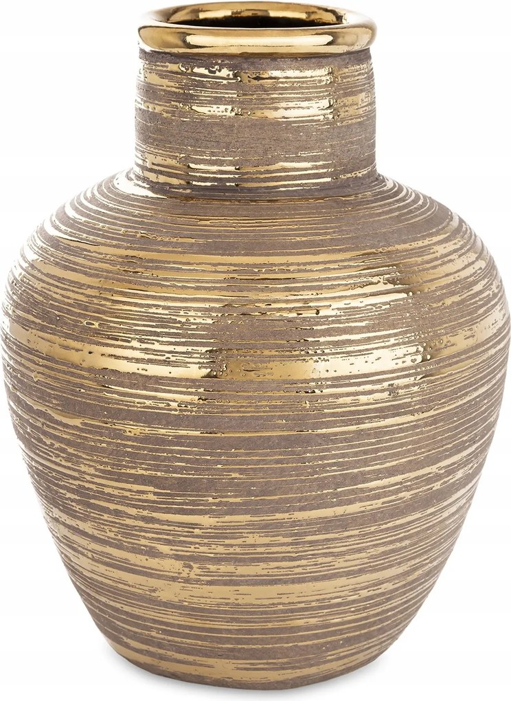 Stílusos kerámia váza arany üveg dörzsölt fedél dekoráció