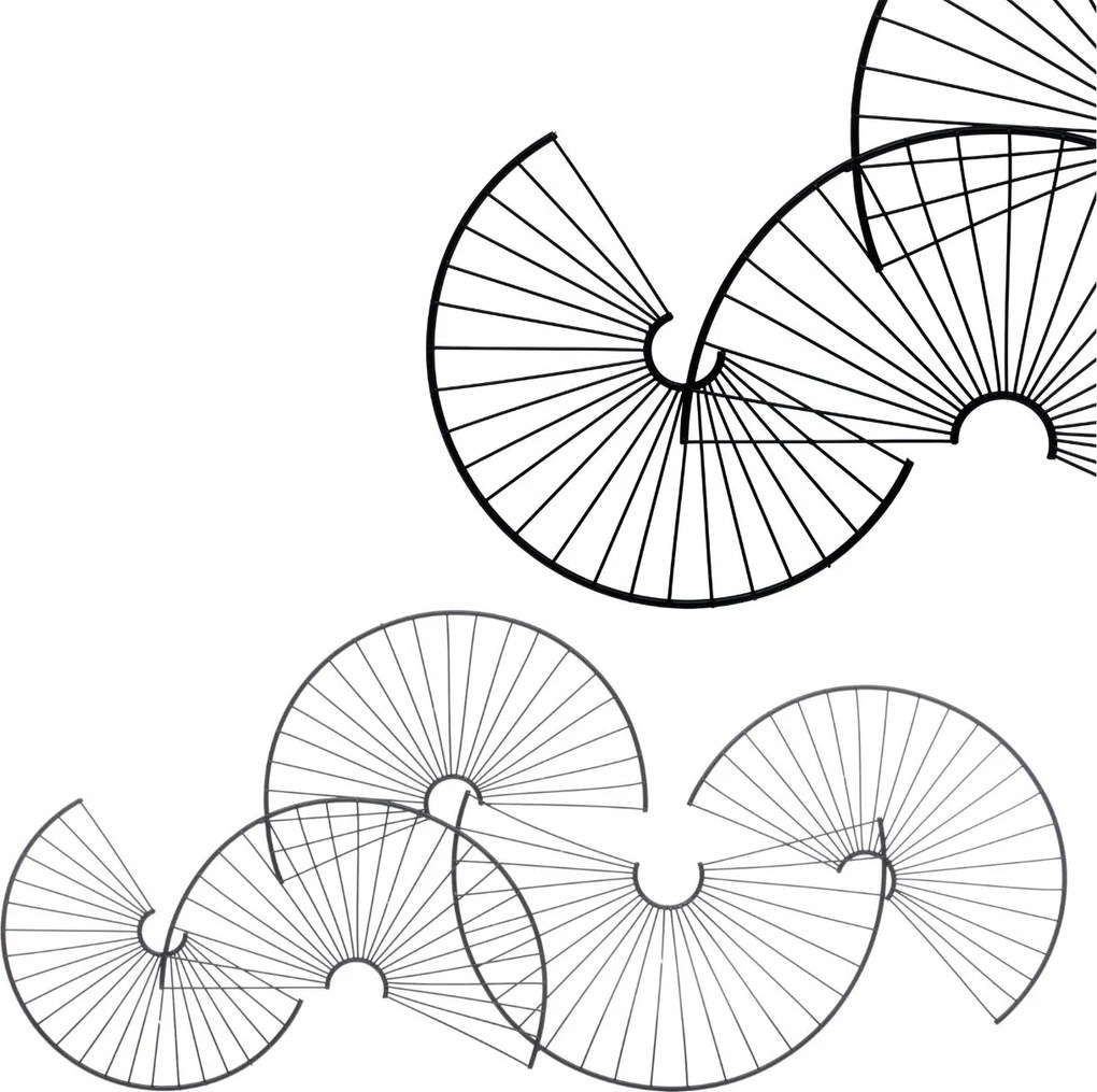 Fali Dekoráció 35X77CM Fém Modern Kompozíció Hálószoba Nappaliba