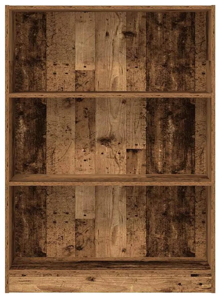 antik fa színű szerelt fa könyvespolc 80 x 24 x 109 cm