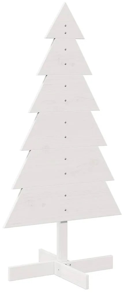 fehér tömör fenyőfa karácsonyfa-dekoráció 120 cm