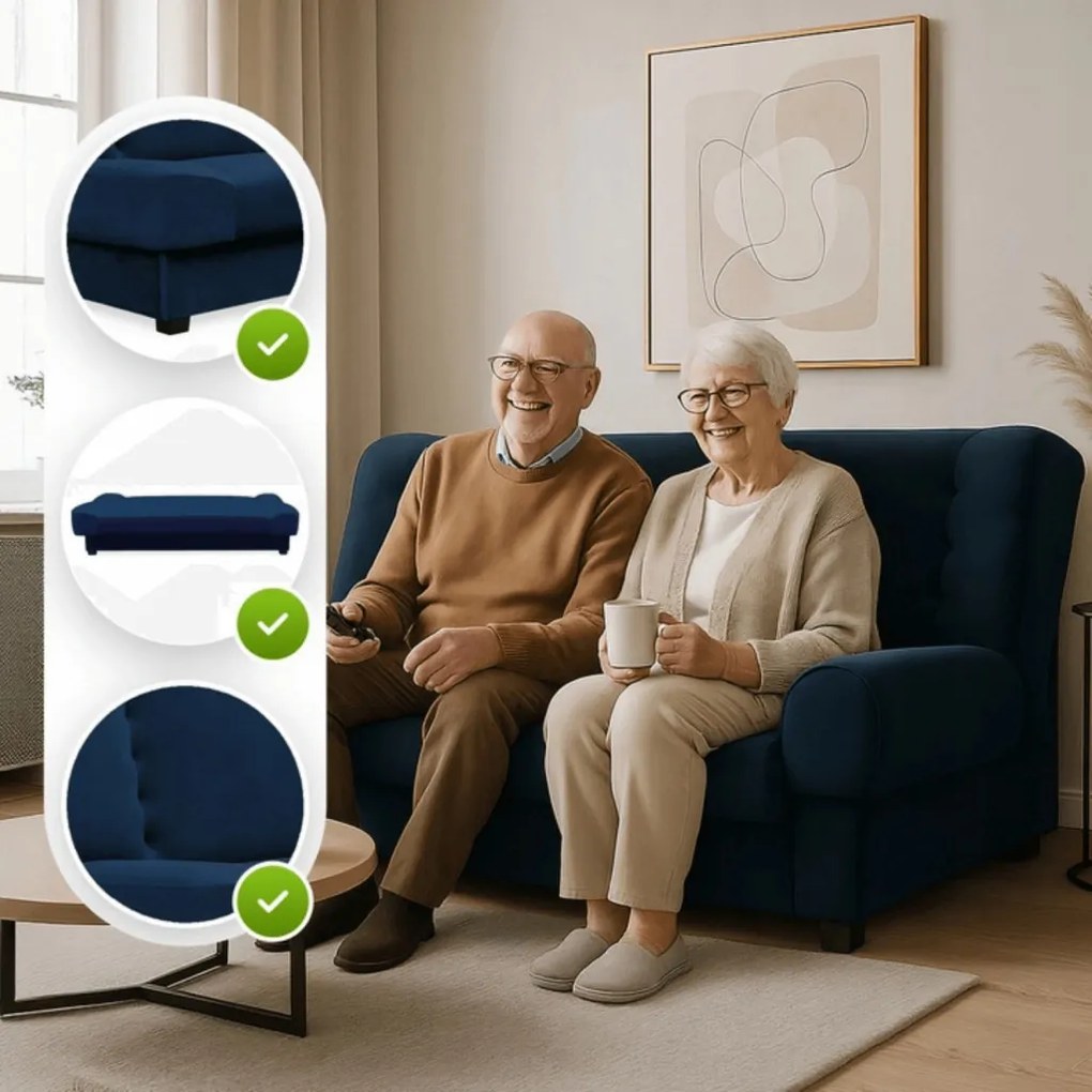 Sofa PIANO Granatowa