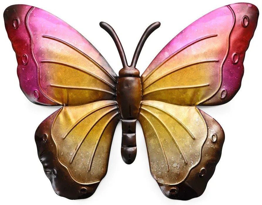 Fali fém dekoráció pillangó BUTTERFLY 40 cm - több színben Termék színe: Lila