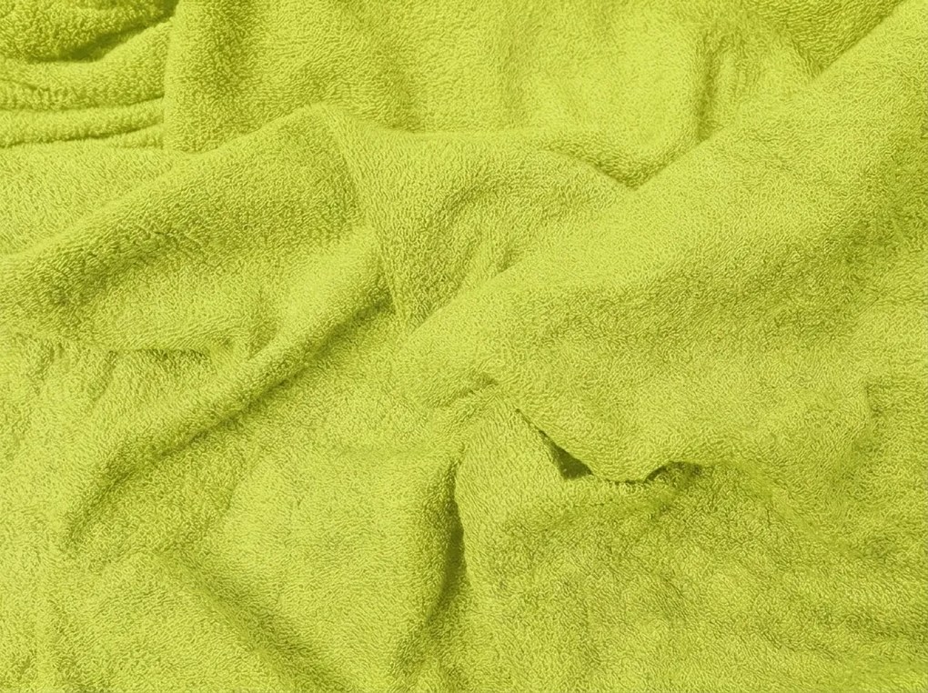 PREMIUM frottír gumis lepedő lime színű 140x200 cm