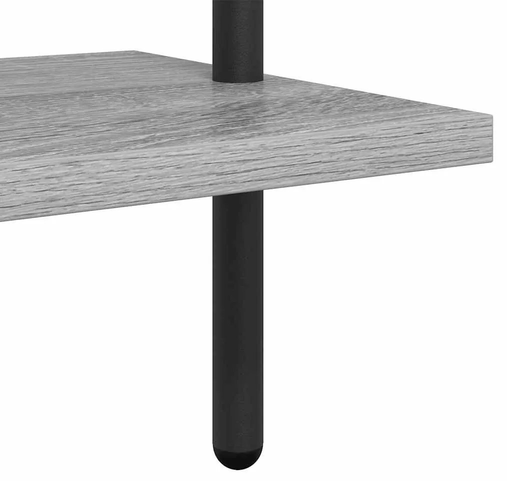 Könyvespolc Szürke sonoma 60 x 24 x 203 cm Faanyag