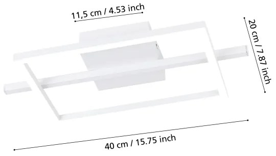 Eglo 901116 - LED Dimmelhető mennyezeti lámpa AMANDOLO LED/17W/230V fehér + + távirányító