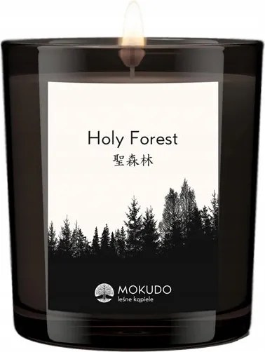Mokudo "Holy Forest" szójaviasz illatgyertya, 140g 100% természetes összetevők