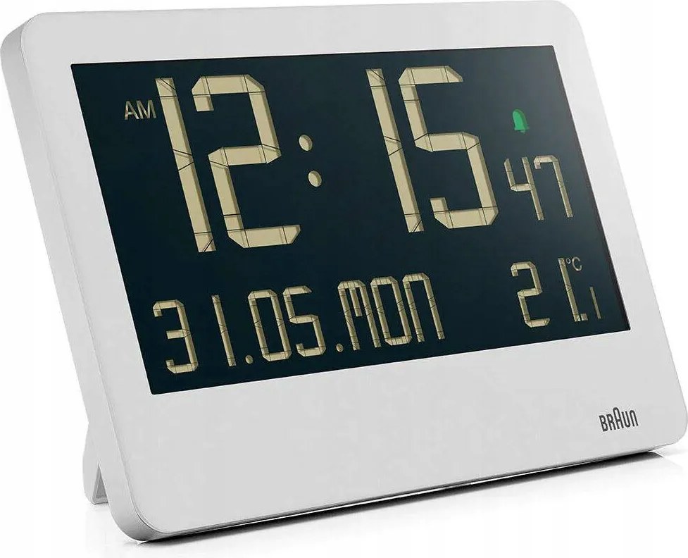 Fehér Óra Ébresztőóra Braun BC14W Ébresztőóra Szundi Hőmérséklet