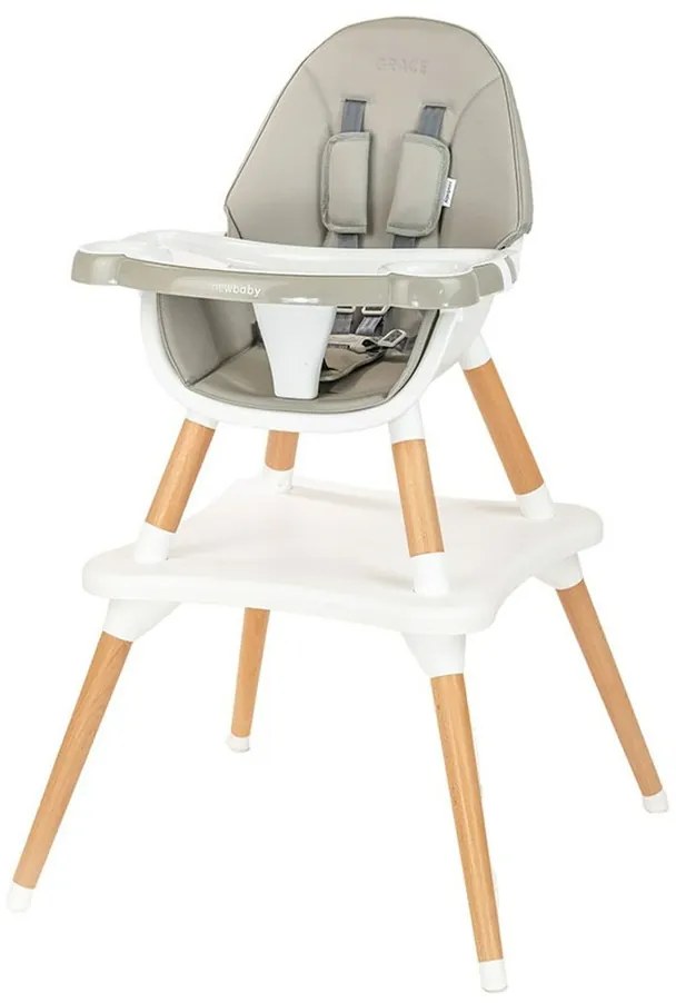 Új Baby étkezőszék Grace 3in1 szürke, 61 x 101 x61 cm, 61 x 101 x 61 cm