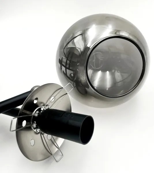 Felületre szerelhető csillár MALENA 3xE14/5W/230V fekete/füstös