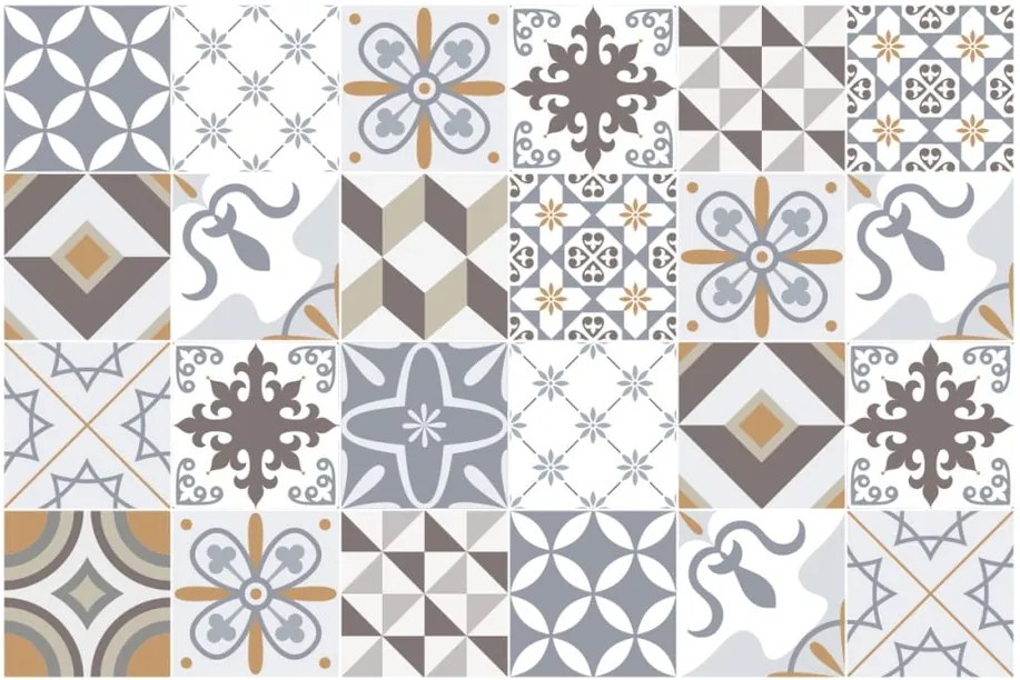 Tiles Beige matrica szett, 24 darab - Ambiance