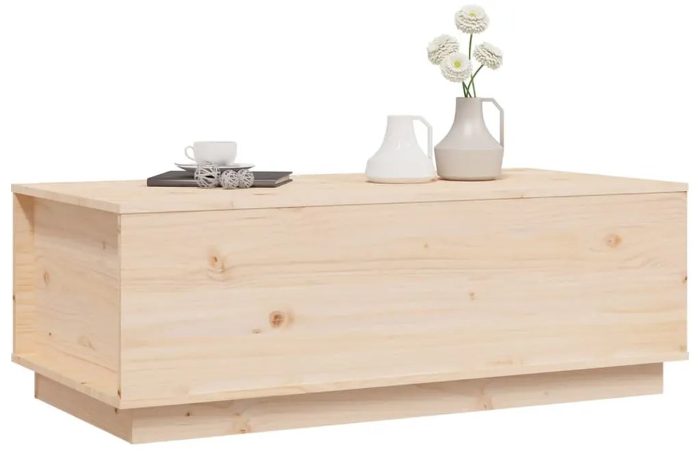 Tömör fenyőfa dohányzóasztal 100x50x35 cm