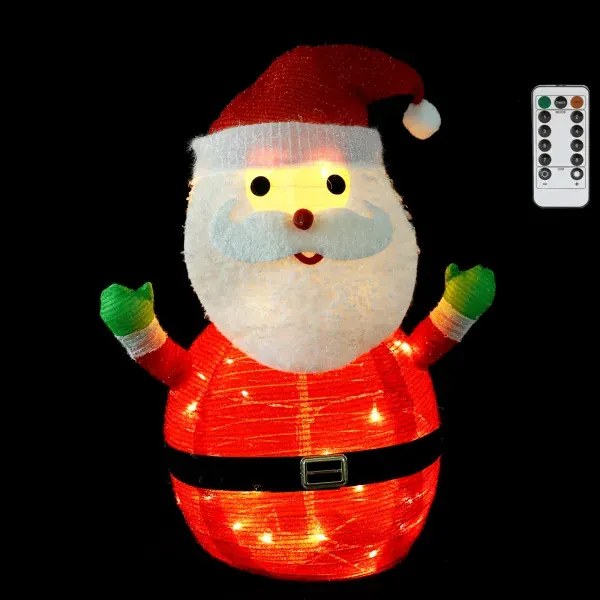 Összecsukható világító Mikulás Meleg Fehér 0,7m kültérre és beltérre