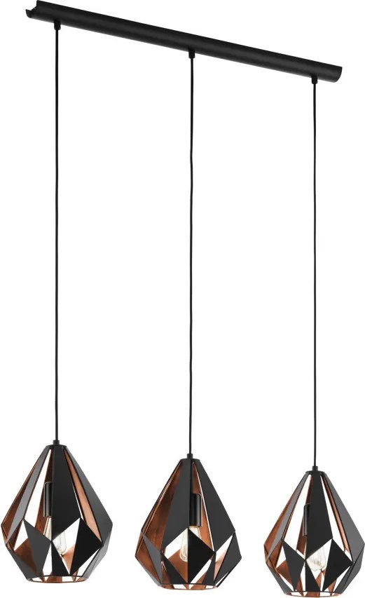Eglo CARLTON 1 49991 Függőlámpa 3x60W/E27