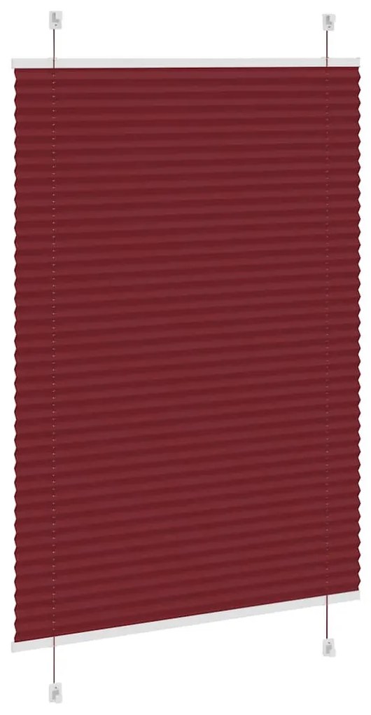 pliszírozott redőny Bordeaux piros 90x150 cm szövetszélesség