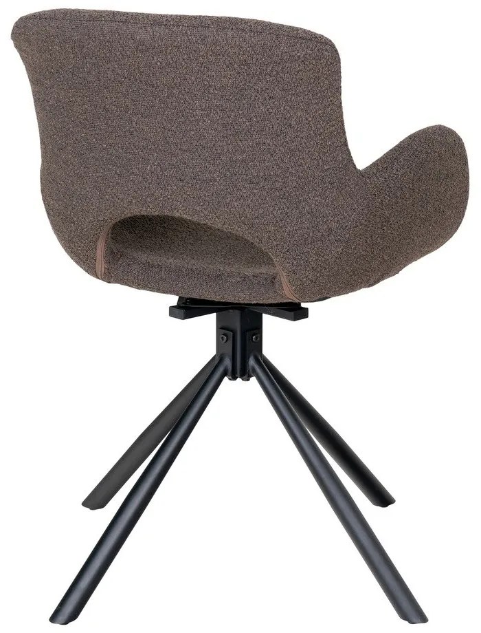 Barna kárpitozott karfás étkezőfotel szett 2 db-os Amorim – House Nordic