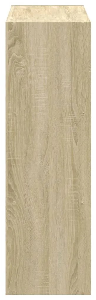 sonoma tölgy színű szerelt fa könyvszekrény 102 x 32 x 102 cm