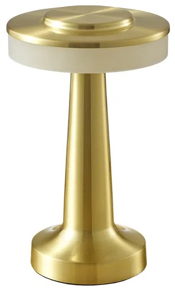 Lámpa Asztali Monum, 3W, 200lm, DC 5V, 1A,3000 K, 3 fokozatú fényerő, akkumulátor 1800 mAh, arany