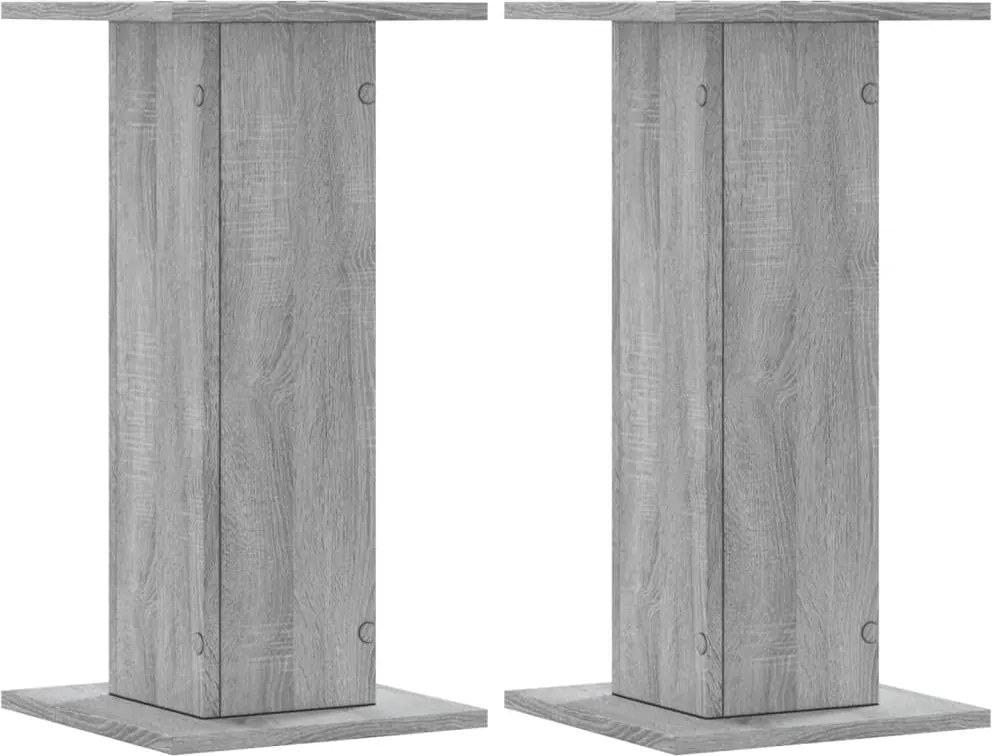 vidaXL 2 db szürke sonoma szerelt fa hangszóróállvány 30 x 30 x 60 cm