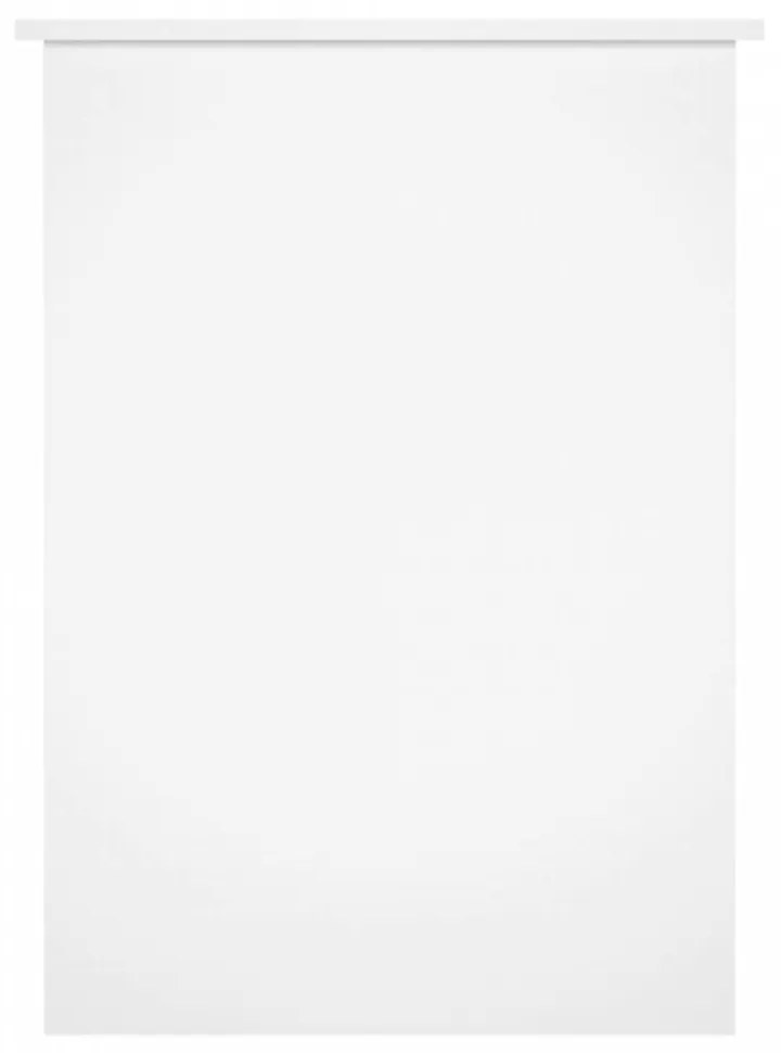 Magasfényű fehér színű szerelt fa íróasztal 100x55x75 cm
