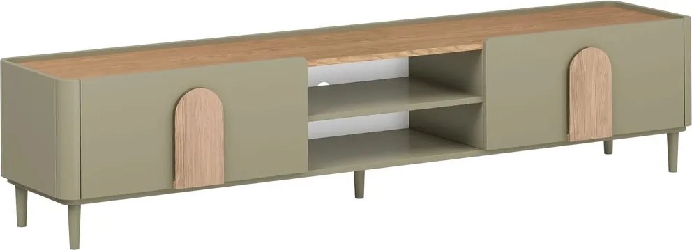 Amilio RTV szekrény 220 cm - eukaliptusz / baltic tölgy / natúr tölgy fogantyú