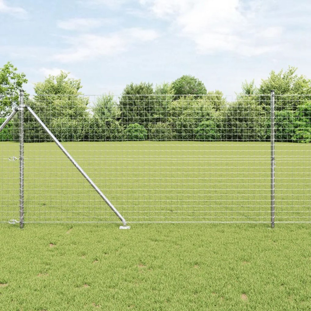 Kerítésoszlopok Spike-kal 52 db Ø32 mm 140 cm Horganyzott Acél