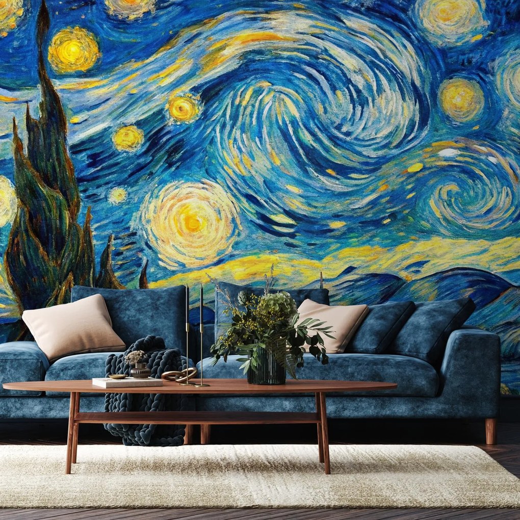 Fotótapéta – Csillagos éj Van Gogh stílusában (147x102 cm)