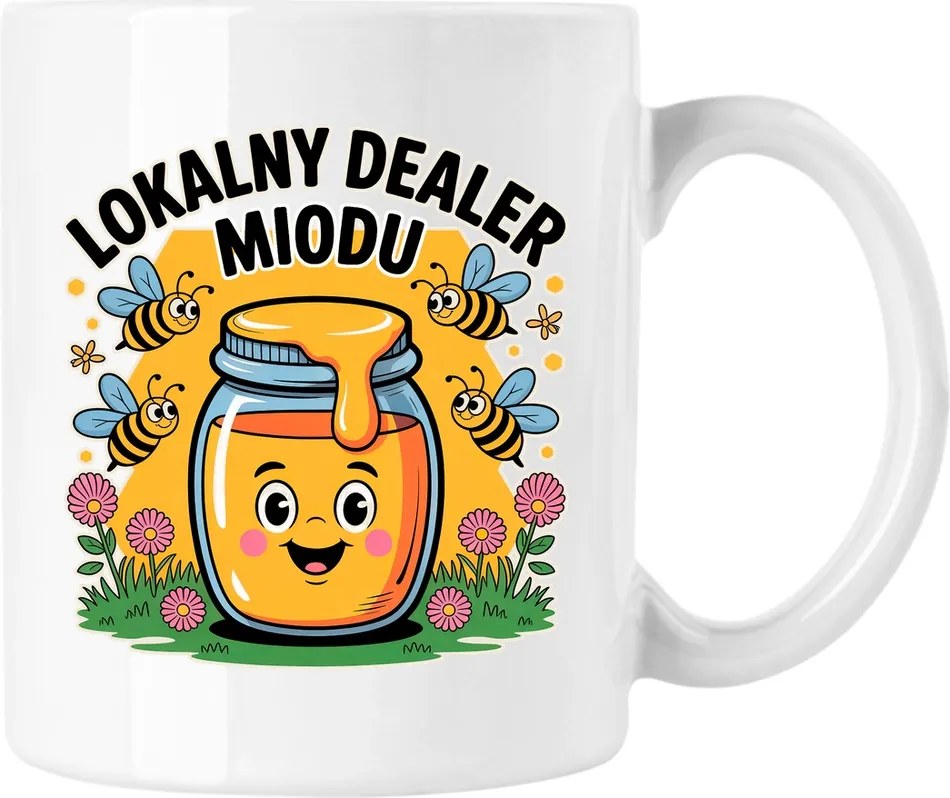 Helyi bögre méz kereskedő méh 4 Fehér 330ml