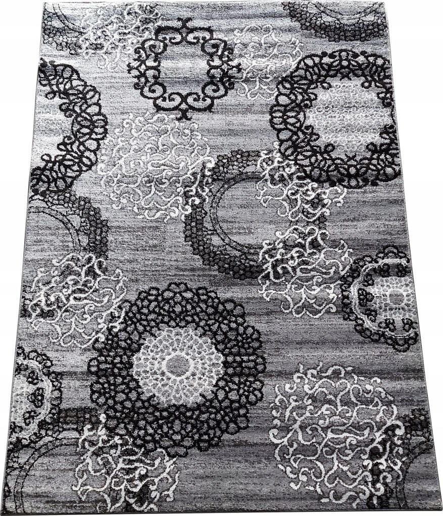 Szőnyeg modern szürke keleti mandala 120x160