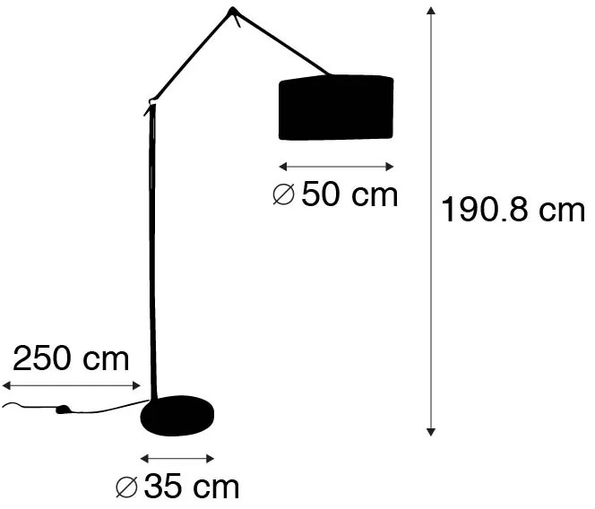 Modern állólámpa arany bársony árnyékolóval rózsaszín 50 cm - Editor