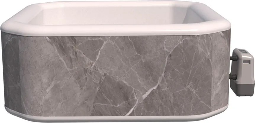 Avenli Philly szürke márvány mintás felfújható pezsgőfürdő, 210 × 210 × 70 cm, 1300 l