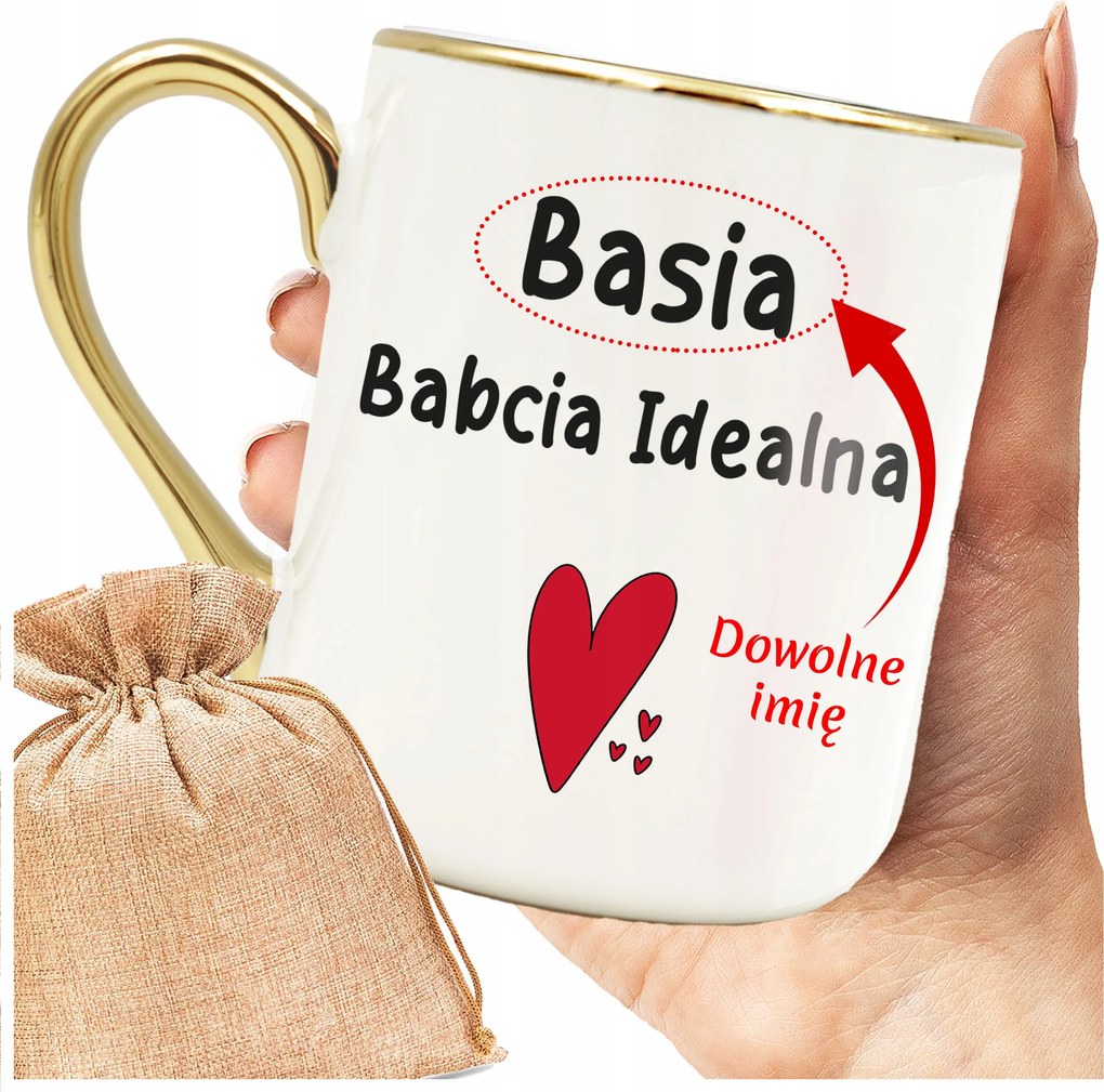 Bögre Nagymama Neve Szív Személyre Szabott Ajándék