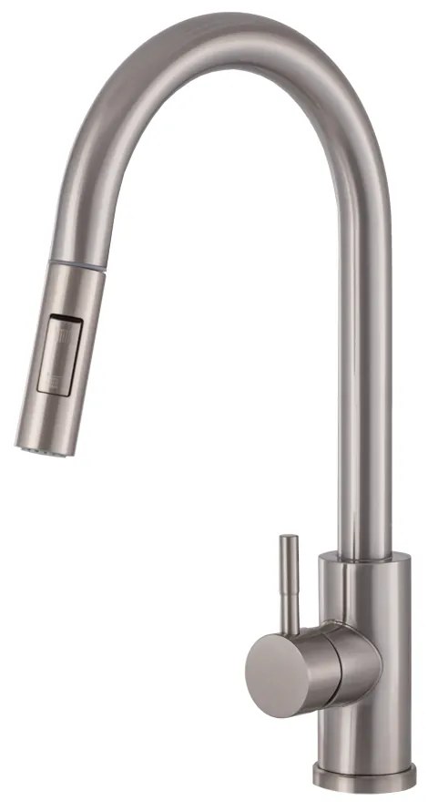 Gamma Taru Slim, magas mosogató csaptelep h-400, csiszolt acél, GMA-BTS-IX