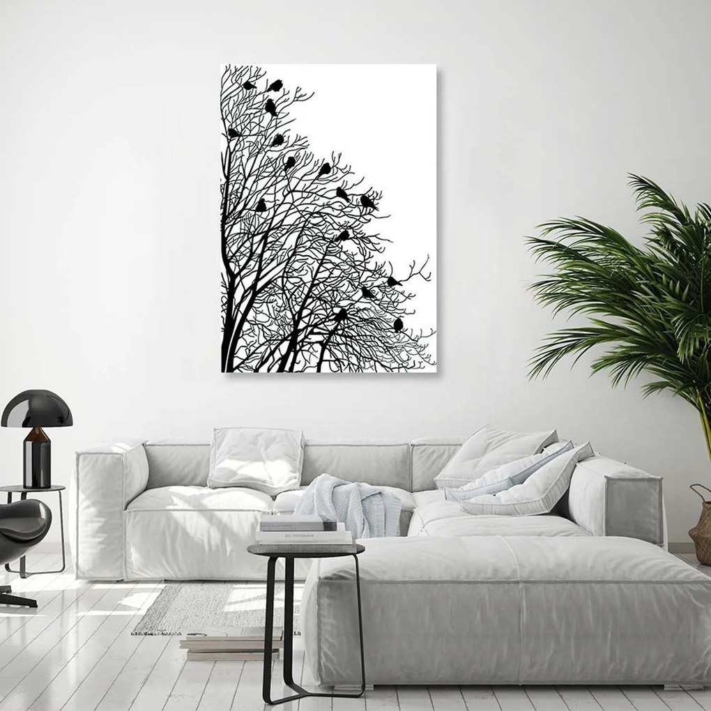 Gario Vászonkép Madarak az ágakon Méret: 60 x 90 cm