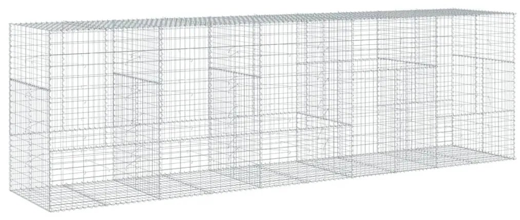 horganyzott vas gabion kosár fedéllel 500 x 100 x 150 cm