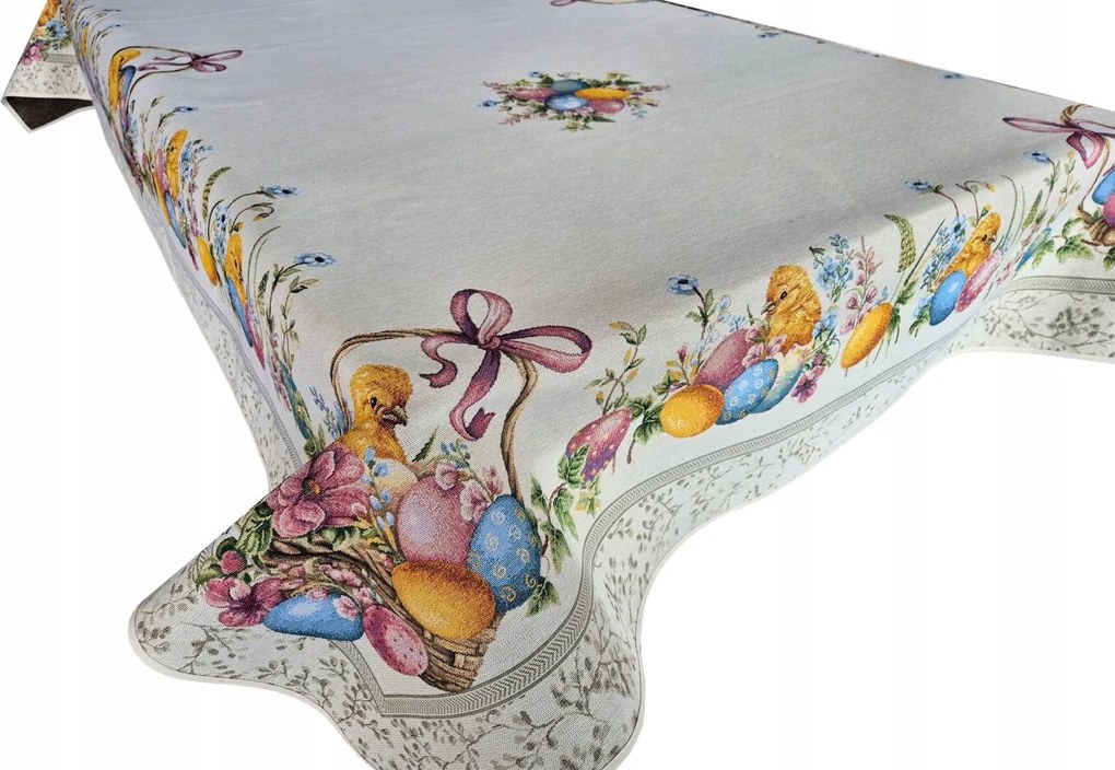 120x140 cm Abrosz húsvétra bézs gobelin szilárd ekrü anyag