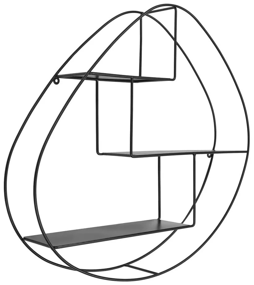 Fekete többszintes fém fali polc 60 cm Wrexham – House Nordic