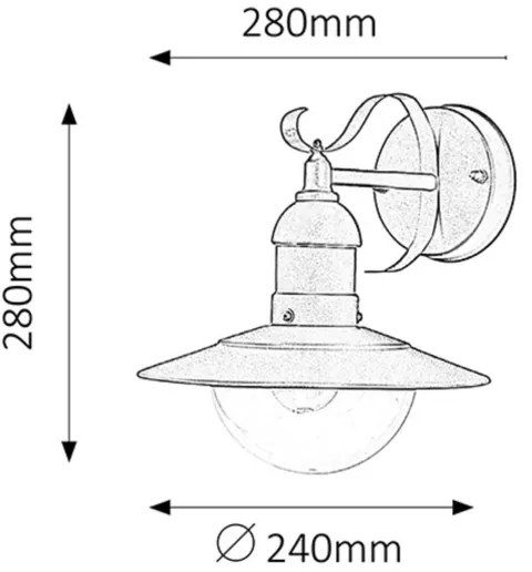 Rabalux 8682 - Kültéri fali lámpa OSLO 1xE27/60W/230V
