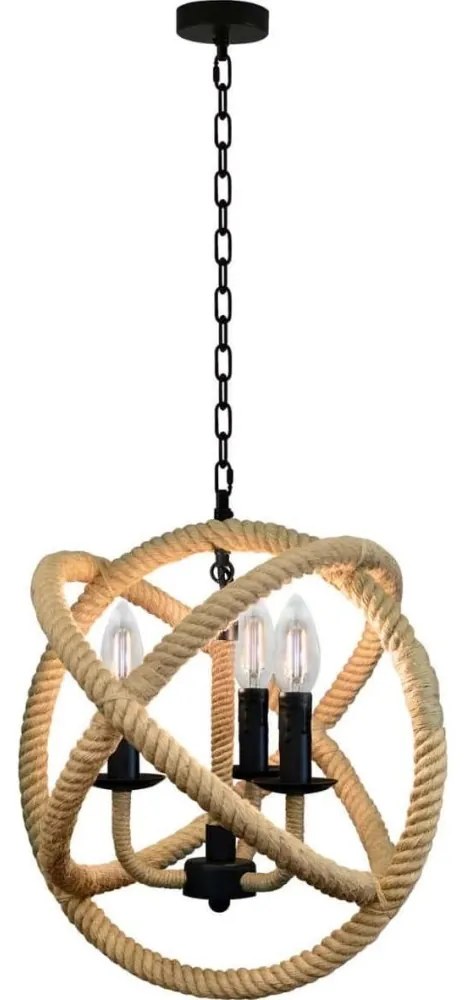 LED Csillár láncon ROPE GLOBO 3xE14/4,3W/230V