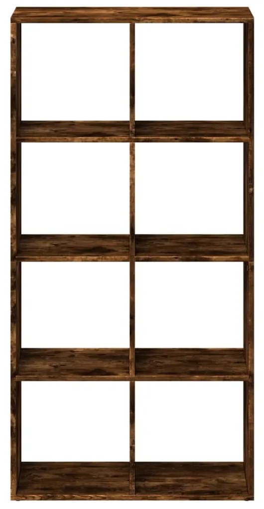 füstös tölgy szerelt fa elválasztó könyvespolc 69,5x29x137,5 cm