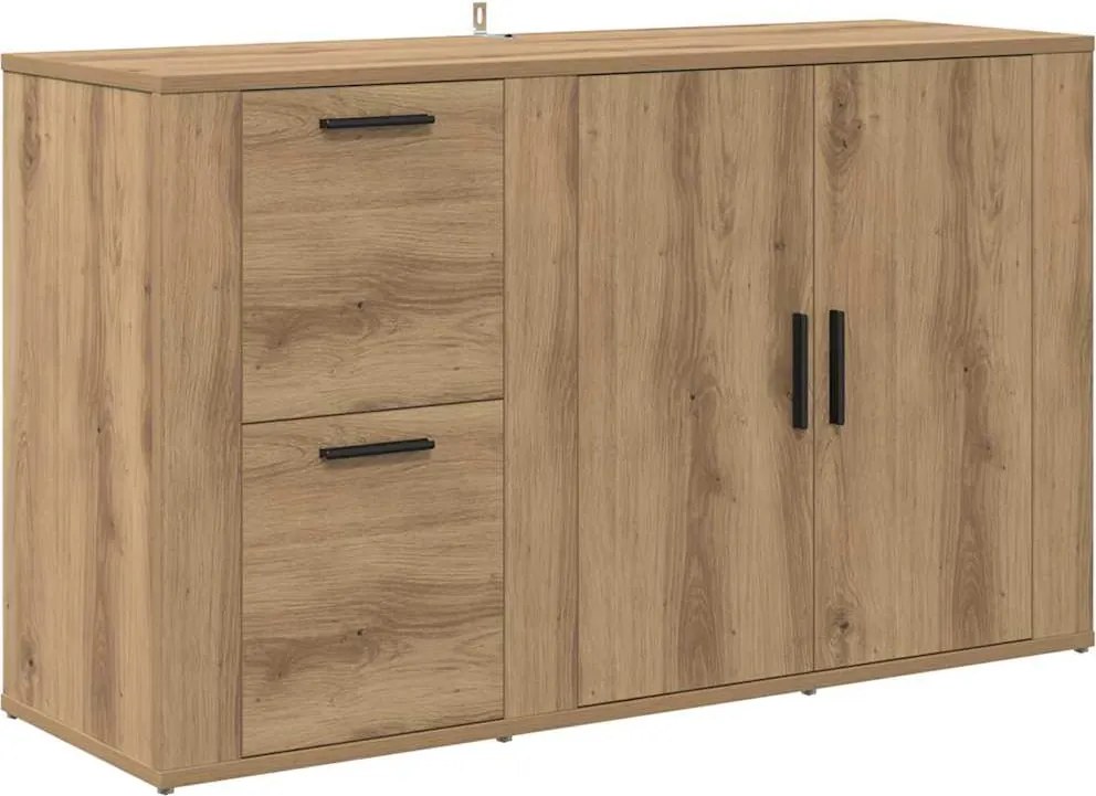 vidaXL fiókkal kézműves tölgy 100 x 33 x 59,5 cm Faanyag