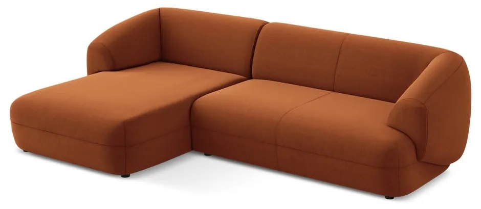 Narancssárga bársony sarokkanapé (bal oldali) Moana – Makamii