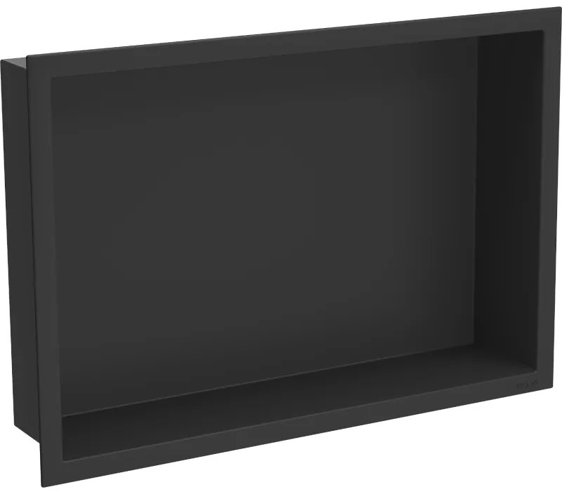 Mexen X-Wall-R fürdőszoba süllyesztett polc kerettel 45 x 30 cm, Fekete - 1970453010